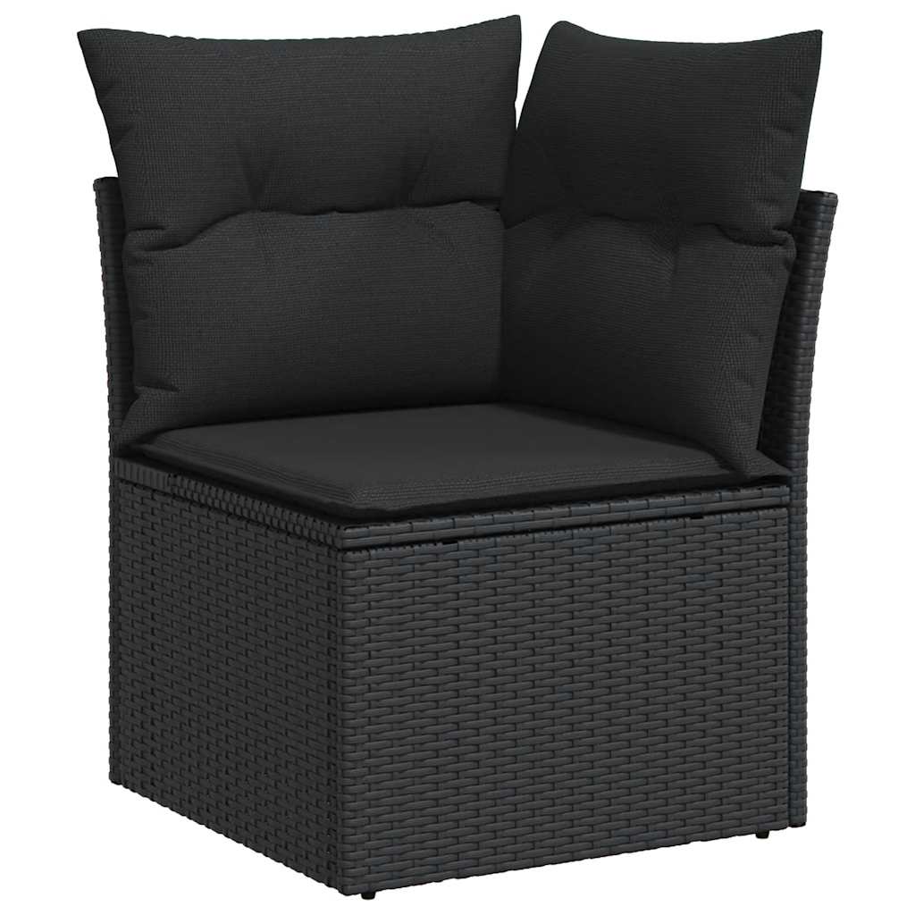 10-tlg. Garten-Sofagarnitur mit Kissen Beige Poly Rattan