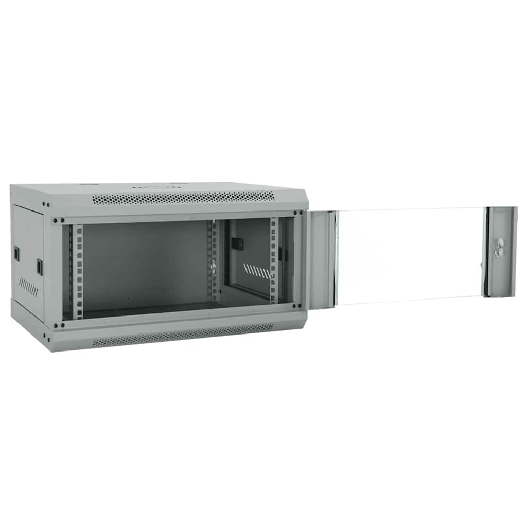 Netzwerkschrank mit Speicher Grau 60 x 45 x 28 cm Stahl