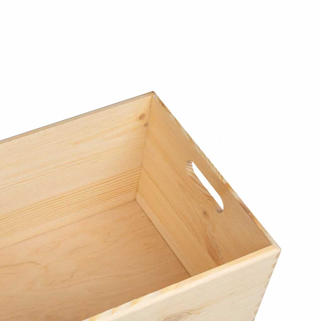 Holzkiste mit Deckel 40x30x13 cm Massivholz Kiefer
