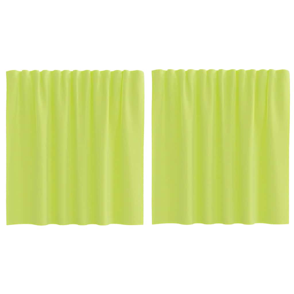 Voile Vorhänge mit Ösen 2 Stk. Apfelgrün 140x140 cm