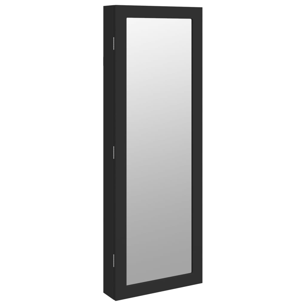 Spiegel-Schmuckschrank mit LED-Beleuchtung Wandmontage Weiß
