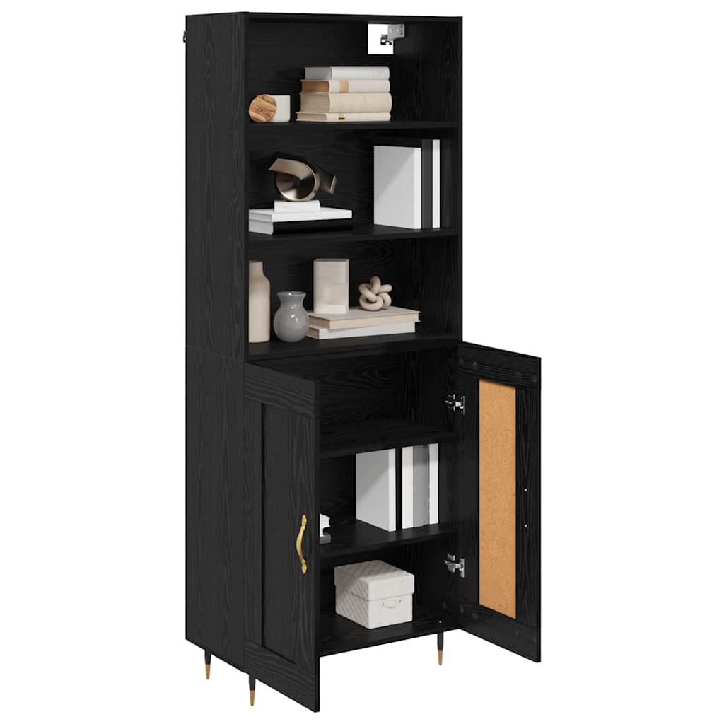 Highboard Betongrau 69,5x34x180 cm Holzwerkstoff