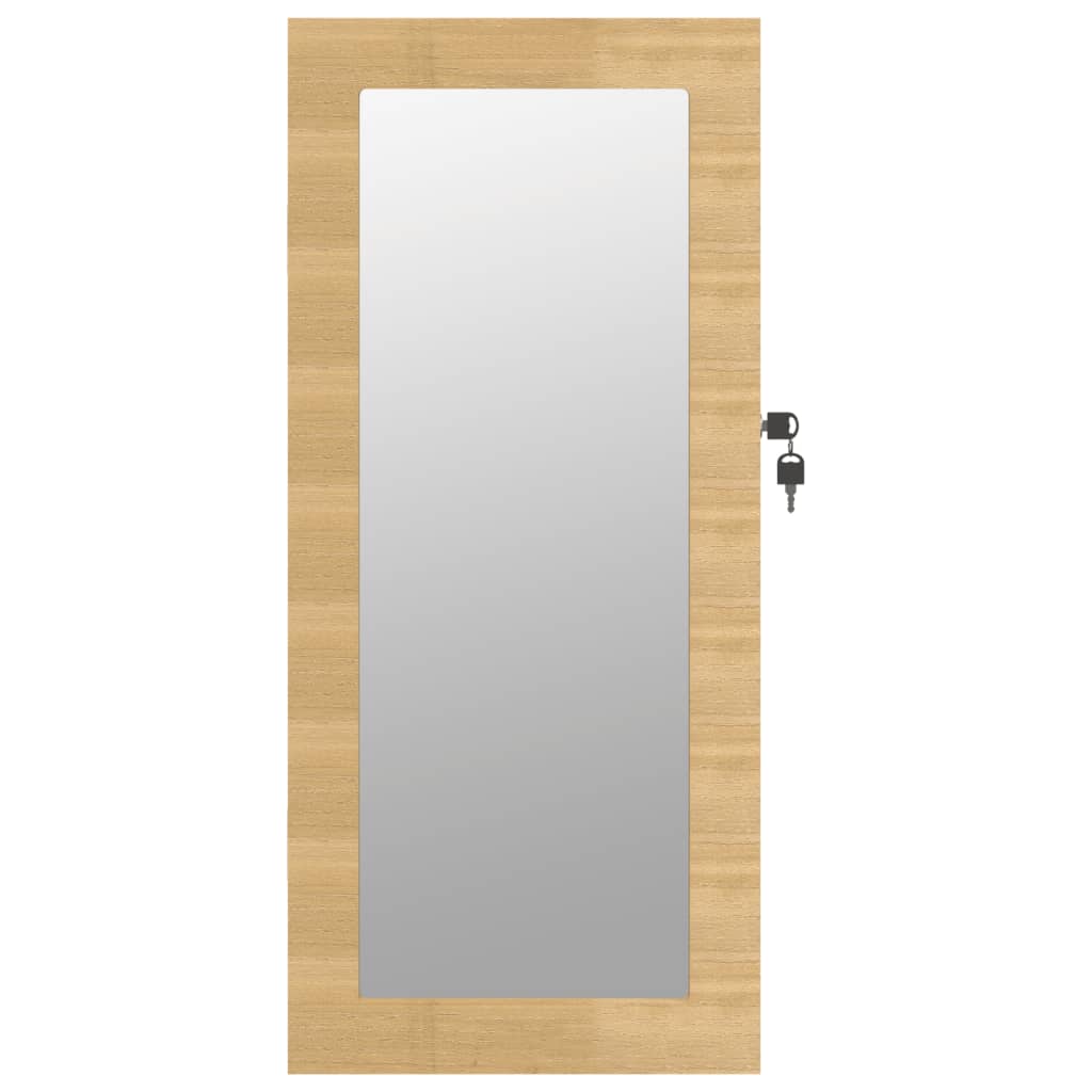Schmuckschrank mit Spiegel Wandmontage Weiß 30x8,5x67 cm