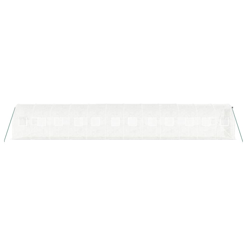 Gewächshaus mit Stahlrahmen Weiß 8 m² 4x2x2 m