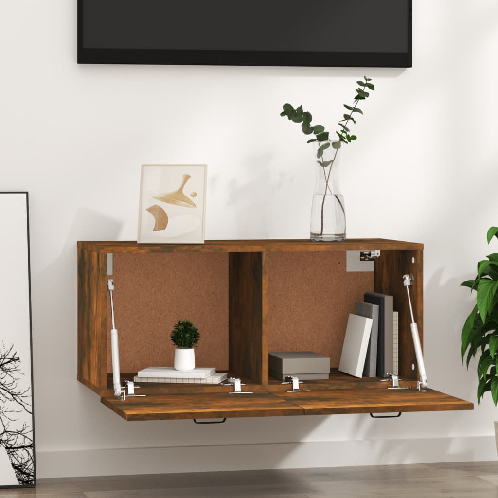 Wandschrank Weiß 80x36,5x35 cm Holzwerkstoff