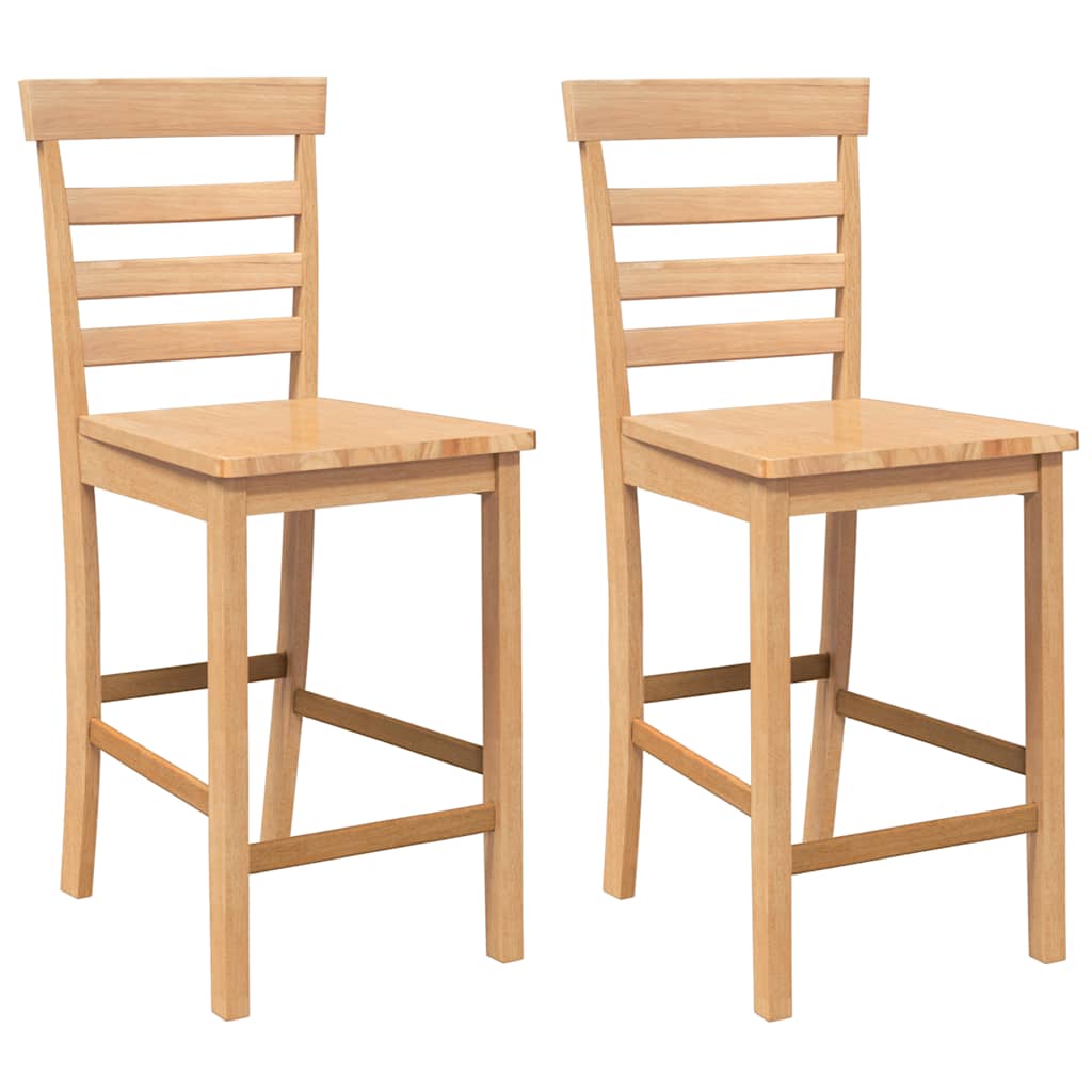 Barhocker 2 Stk. Weiß Stoff