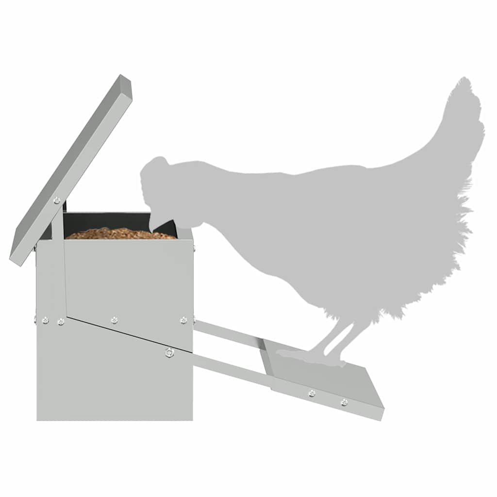 Hühnertretfeeder Schwarz 48,5 x 39,5 x 19 cm