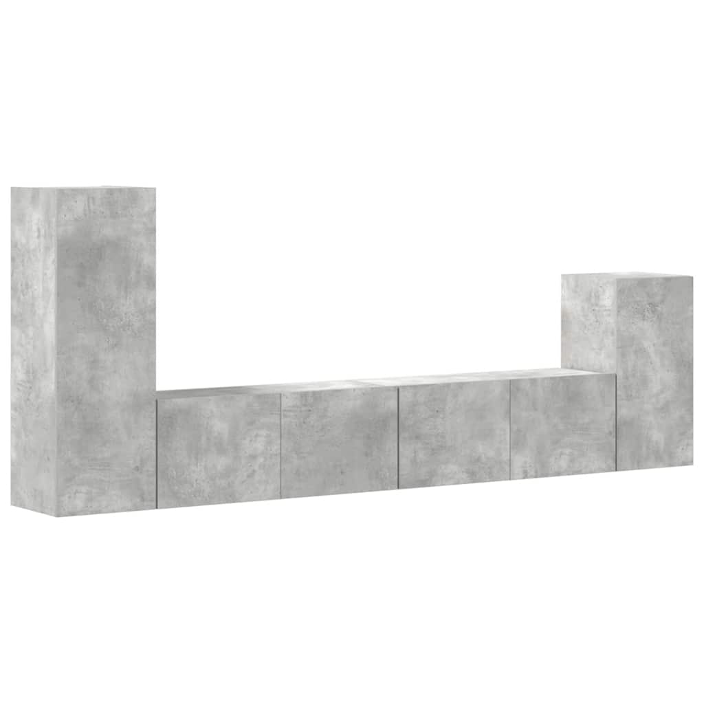 4-tlg. TV-Schrank-Set Weiß Holzwerkstoff