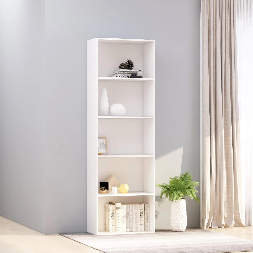 Bücherregal Schwarz Eichen-Optik 80x30x189 cm Holzwerkstoff