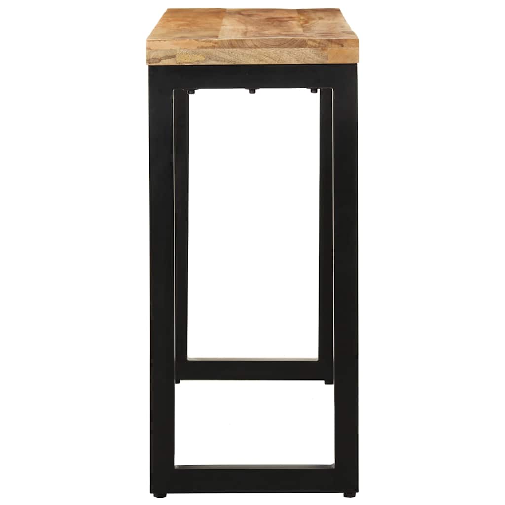 Konsolentisch 120x35x76 cm Stahl und Massivholz Mango