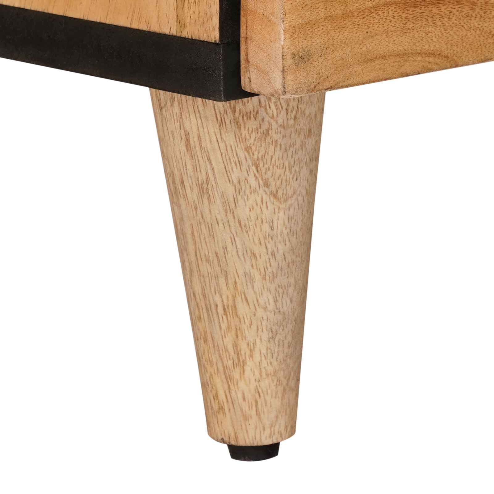 Highboard mit Tür Walnuss 60 x 33,5 x 100 cm Massivholz Mango