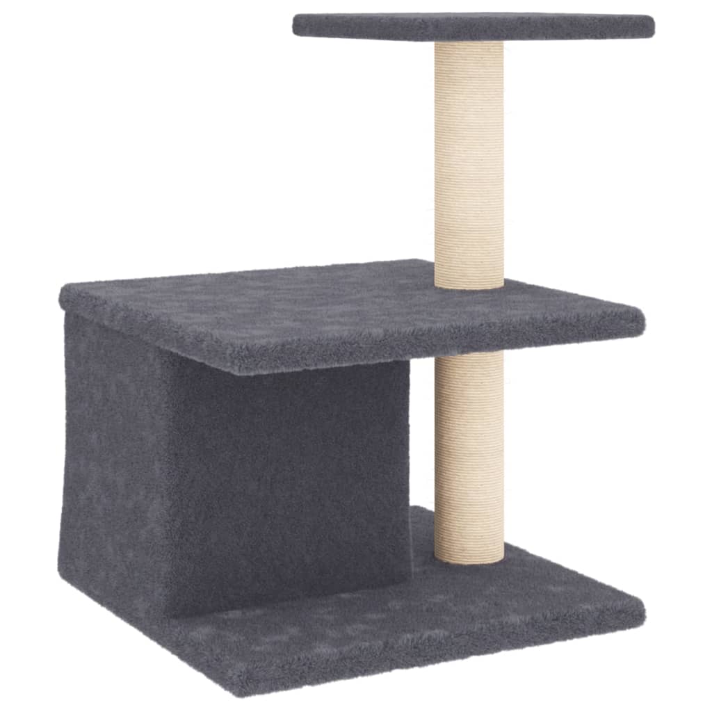 Kratzbaum mit Sisal-Kratzsäulen Creme 48 cm