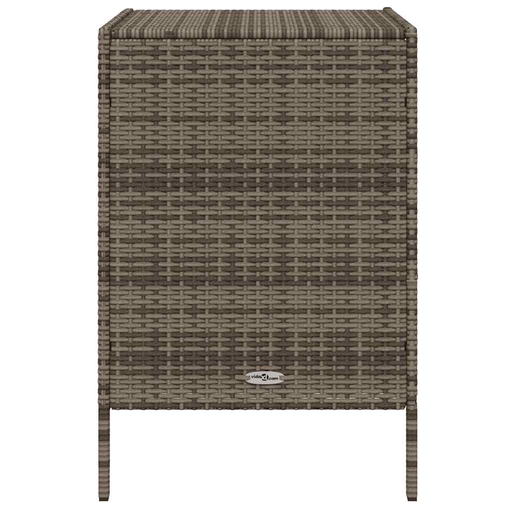 Gartenschrank Schwarz 55x59x80 cm Poly Rattan