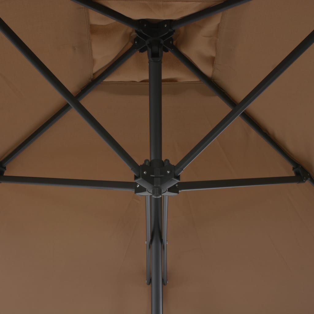 Sonnenschirm mit Stahl-Mast 250x250x230 cm Bordeauxrot