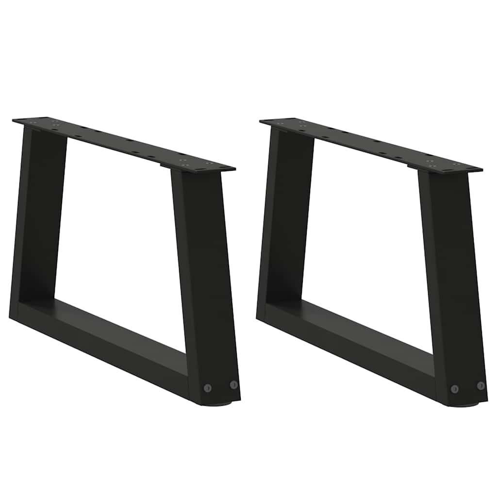 Couchtischbeine V-Form 2 Stück Schwarz 30x(30-31,3) cm Stahl