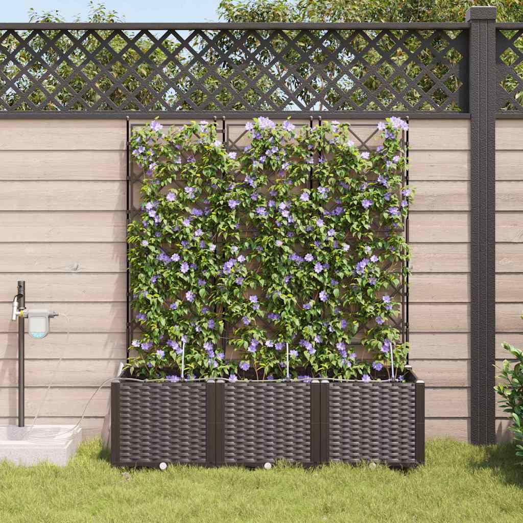 Garten-Pflanzgefäß 4 Stk. Braun 160 x 40 x 22 cm PP