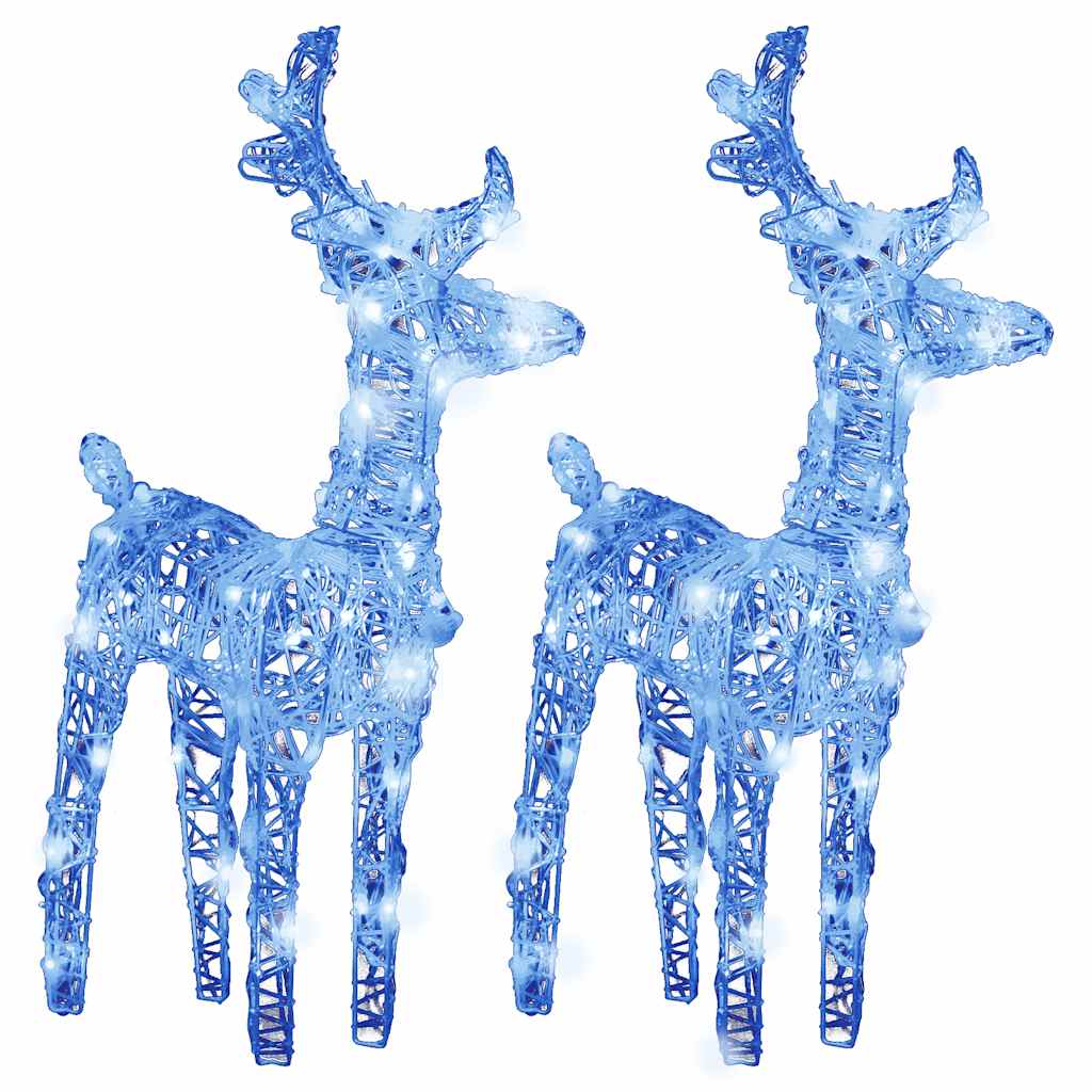 LED-Rentiere 4 Stk. Blau 160 LEDs Acryl