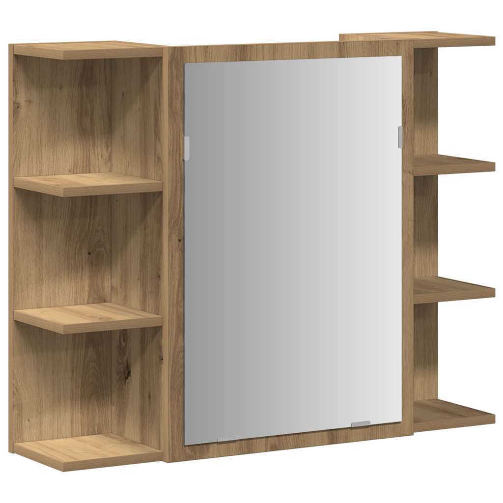 Bad-Spiegelschrank Weiß 80x20,5x64 cm Holzwerkstoff