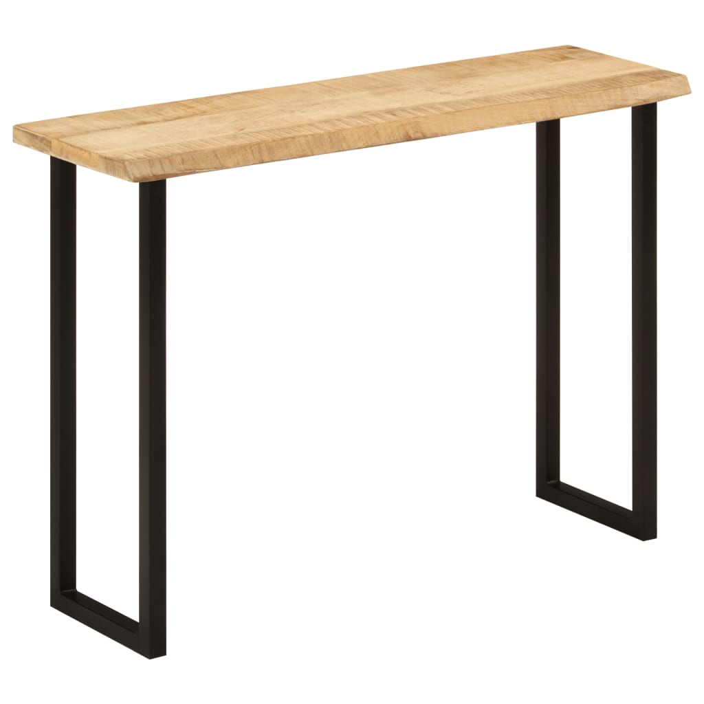 Konsolentisch mit Baumkante 105x33x76 cm Massivholz Mango