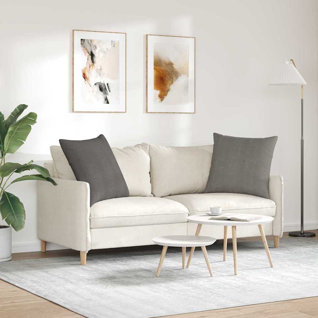 Sofakissen 2 Stück Hellgrau 50 x 30 cm Cordstoff