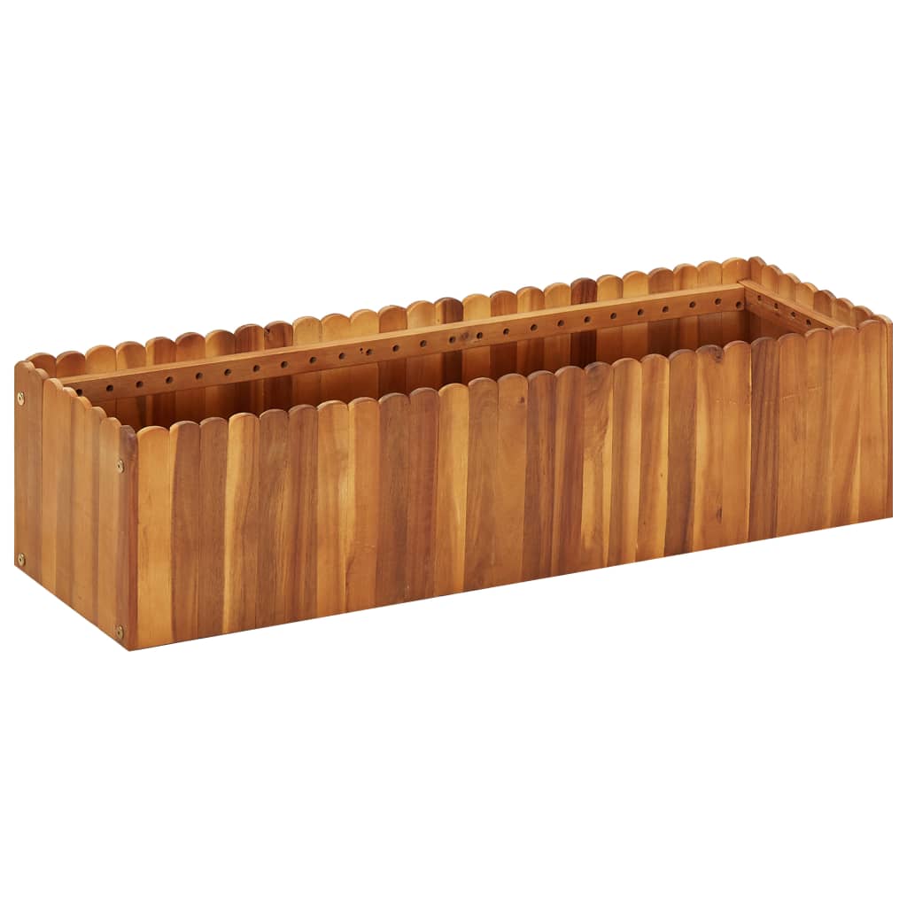 Garten-Hochbeet 50 x 30 x 25 cm Massivholz Akazie