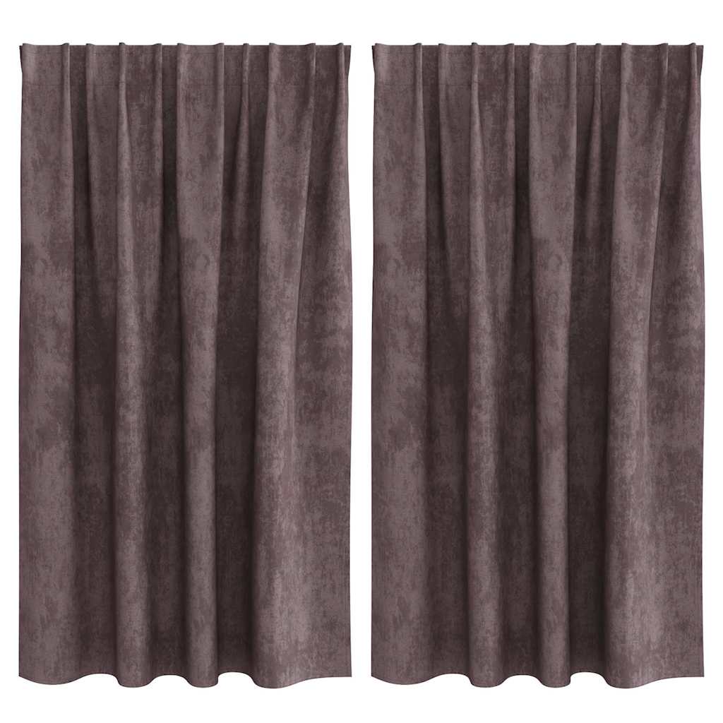 Samtvorhänge mit Vorhängen 2 pcs Weinrot 140 x 140 cm Samt