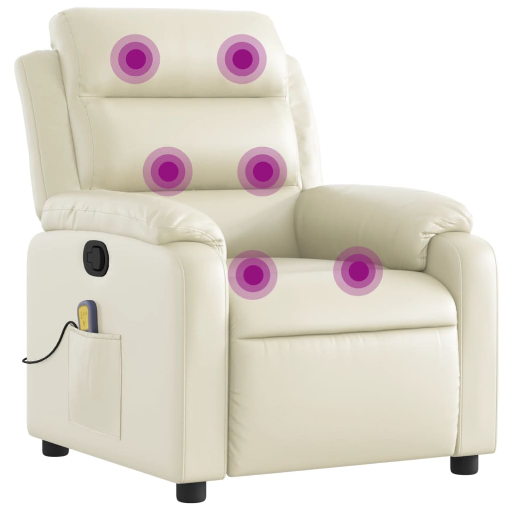 Massage-Relaxsessel, Kunstleder, Schwarz
