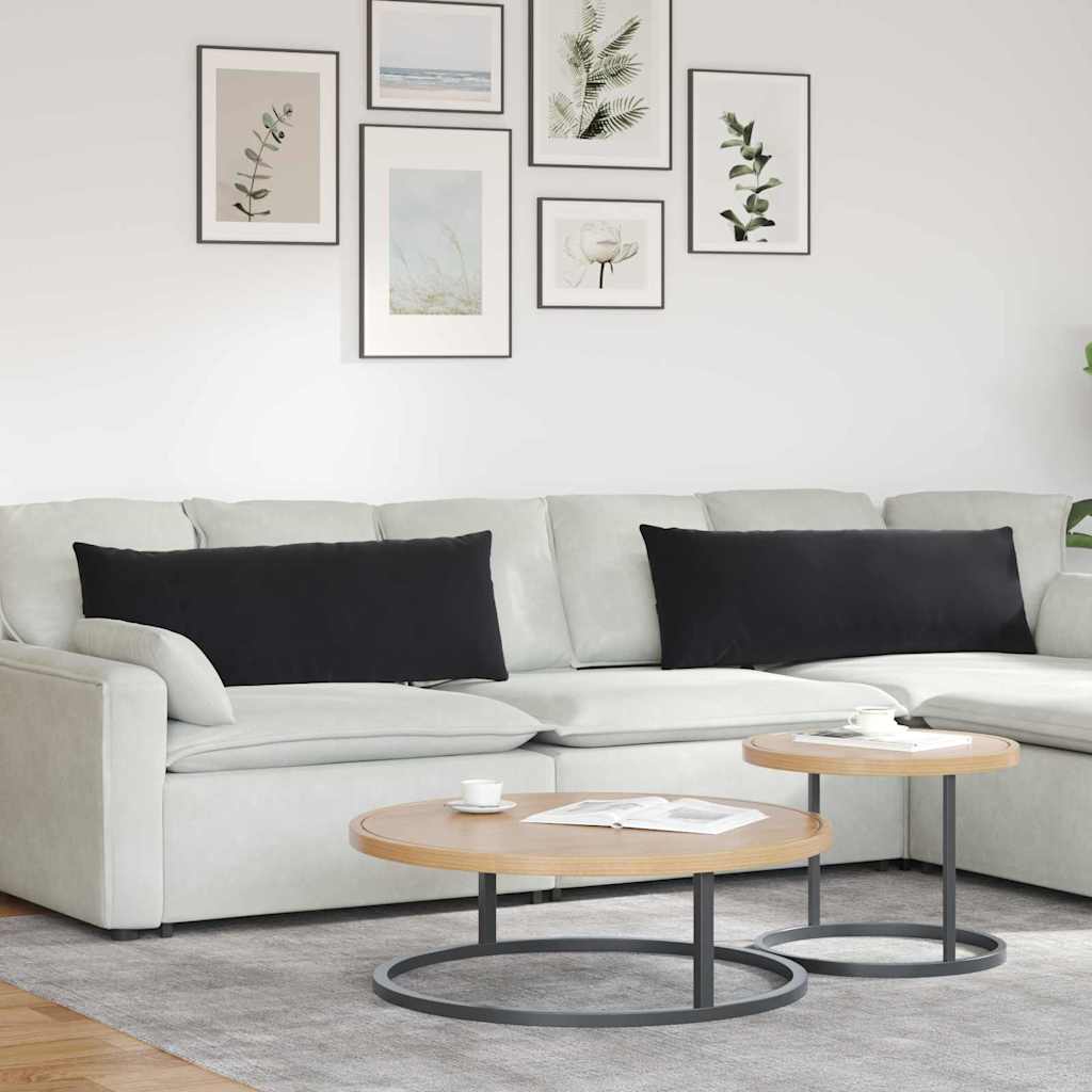 Sofakissen 2 Stück Blau 50 x 30 cm Cordstoff