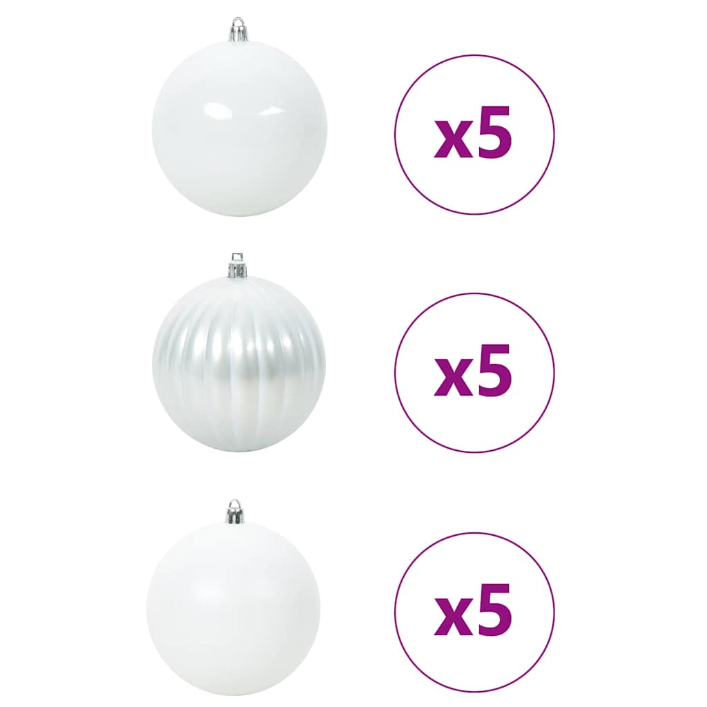 Weihnachtsbaumkugel Set XL 9 pcs Rot Kunststoff
