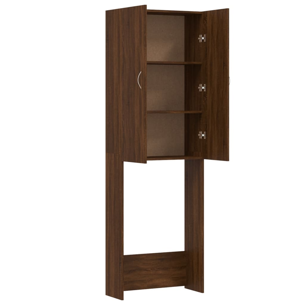 Waschmaschinenschrank Weiß 64x25,5x190 cm