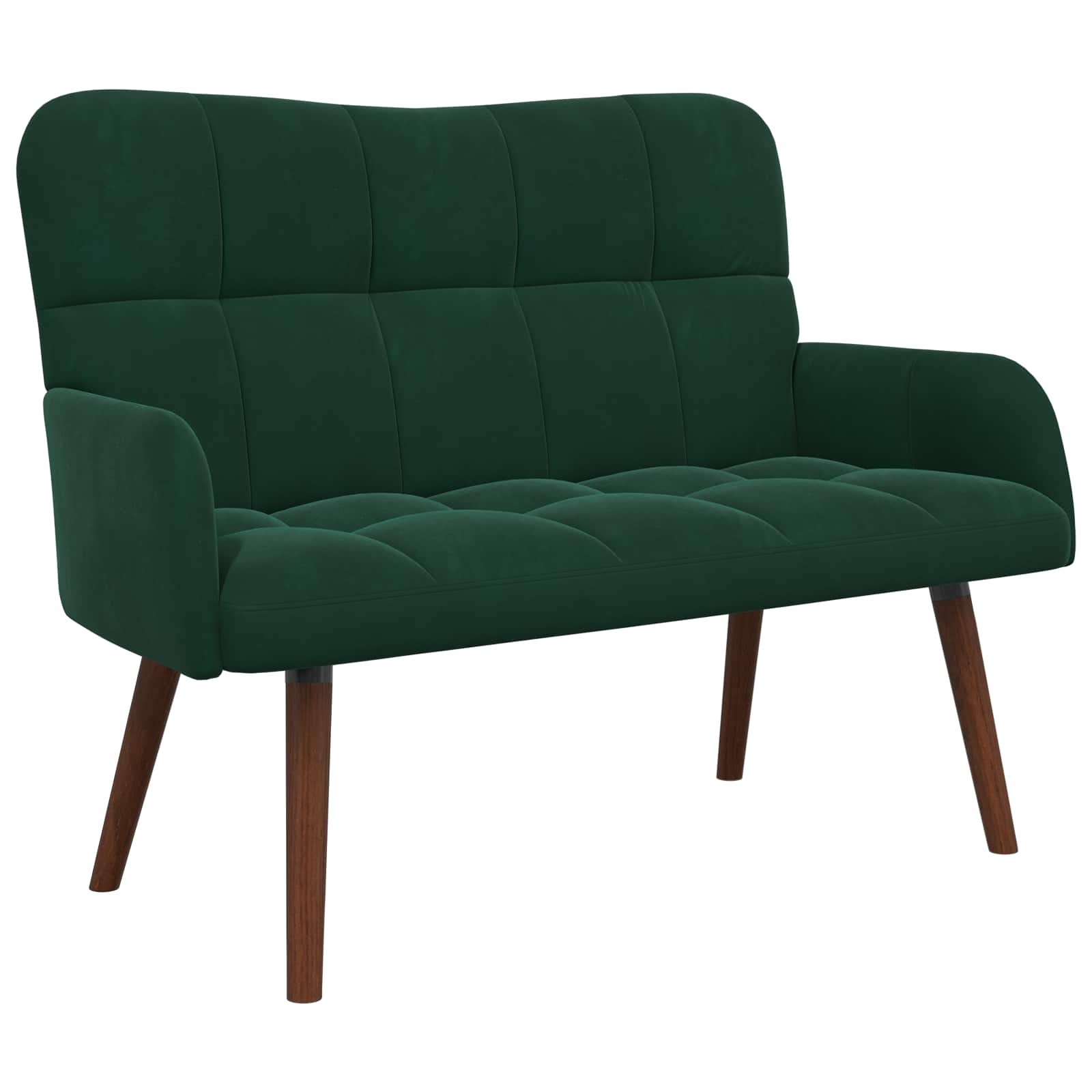 2-Sitzer Sofa Hellgrau 115 x 61 x 87 cm Samt (V)