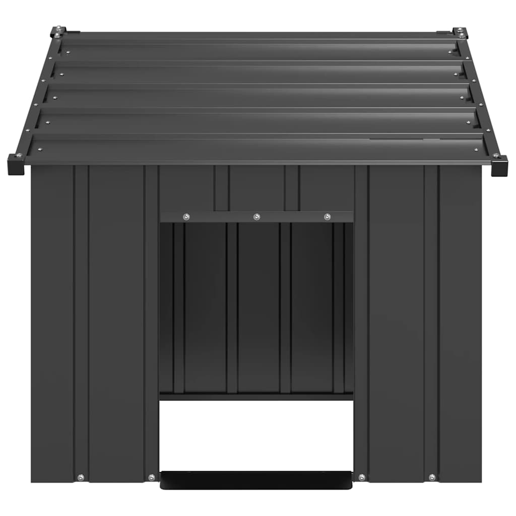 Hundehütte mit Dach 85x107x81 cm Verzinkter Stahl