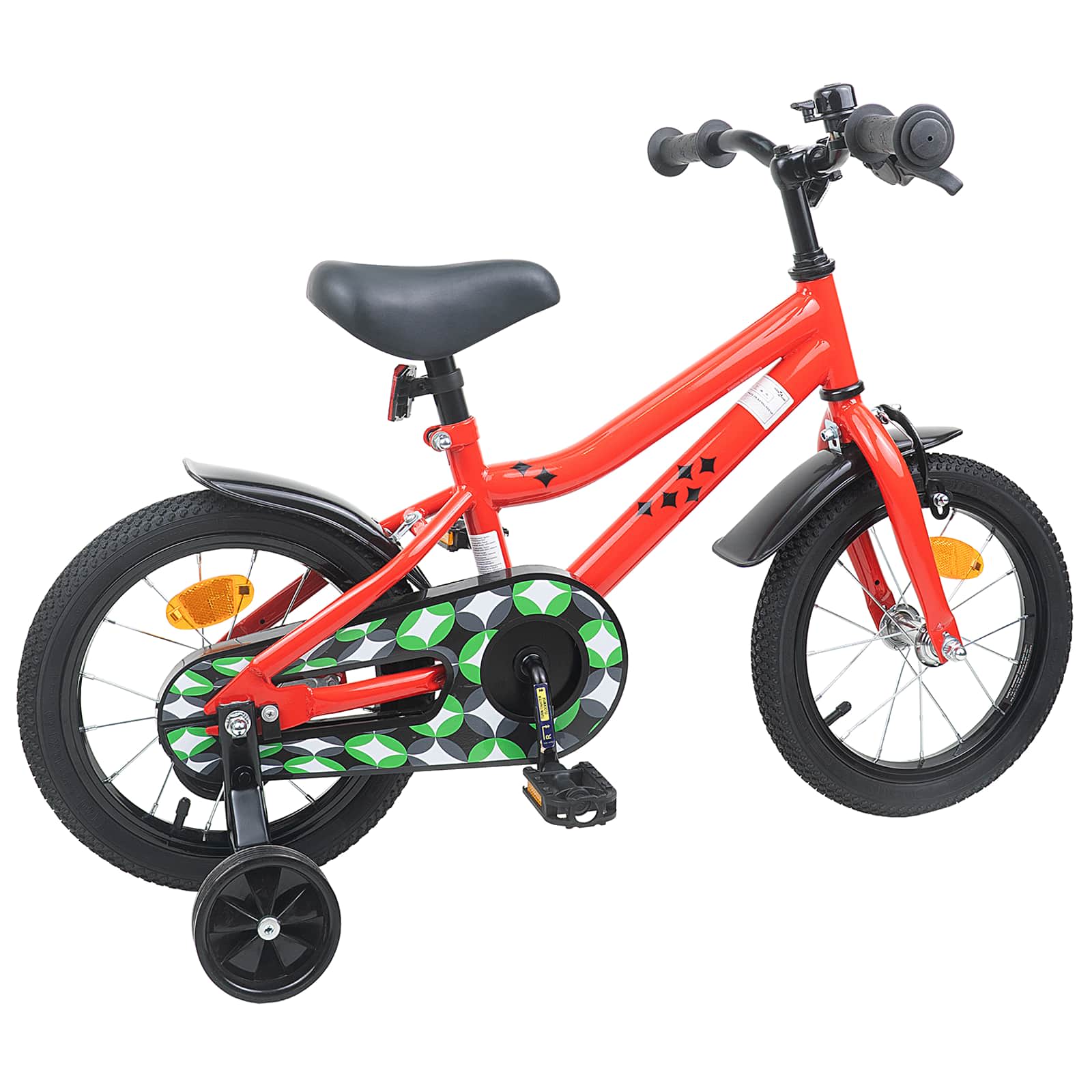 Kinderfahrrad 12 Zoll für 2-4 Jahre alt Schwarz