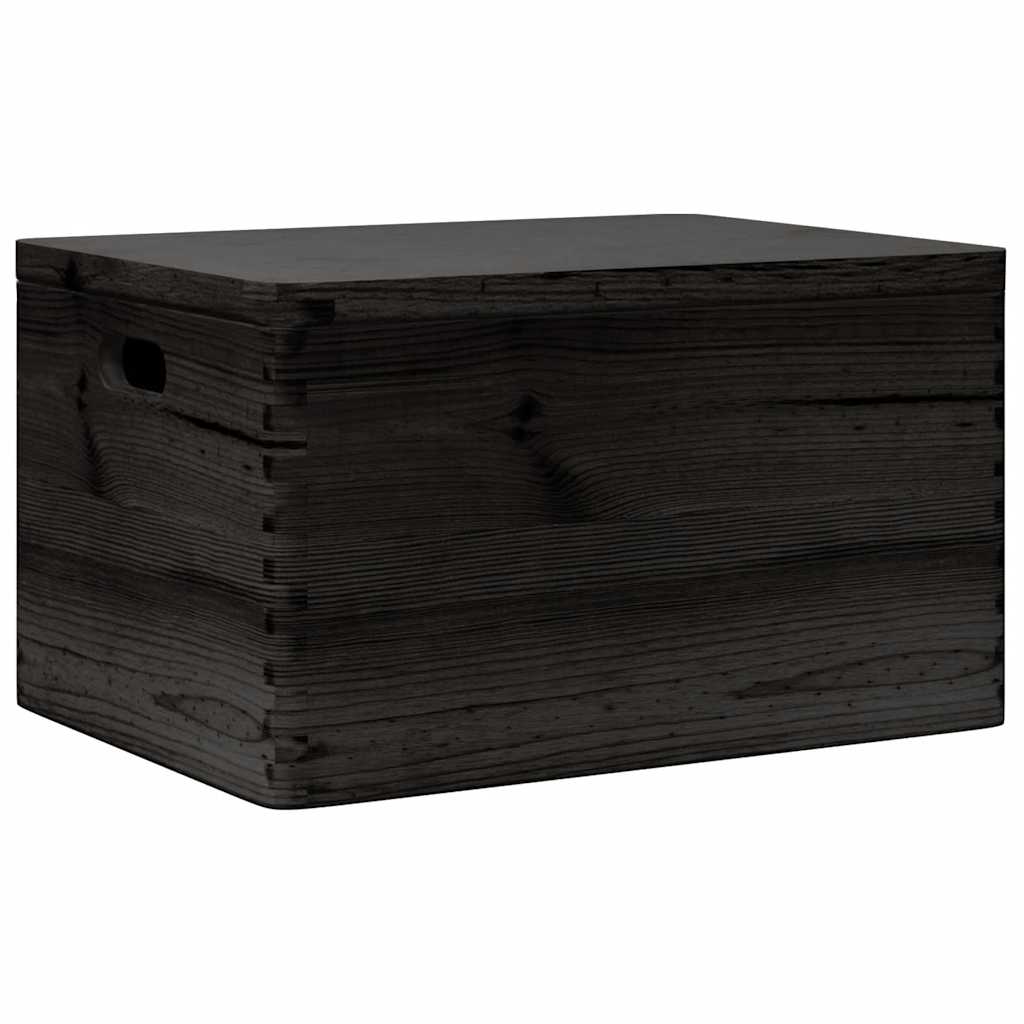 Holzkiste mit Deckel 40x30x13 cm Massivholz Kiefer
