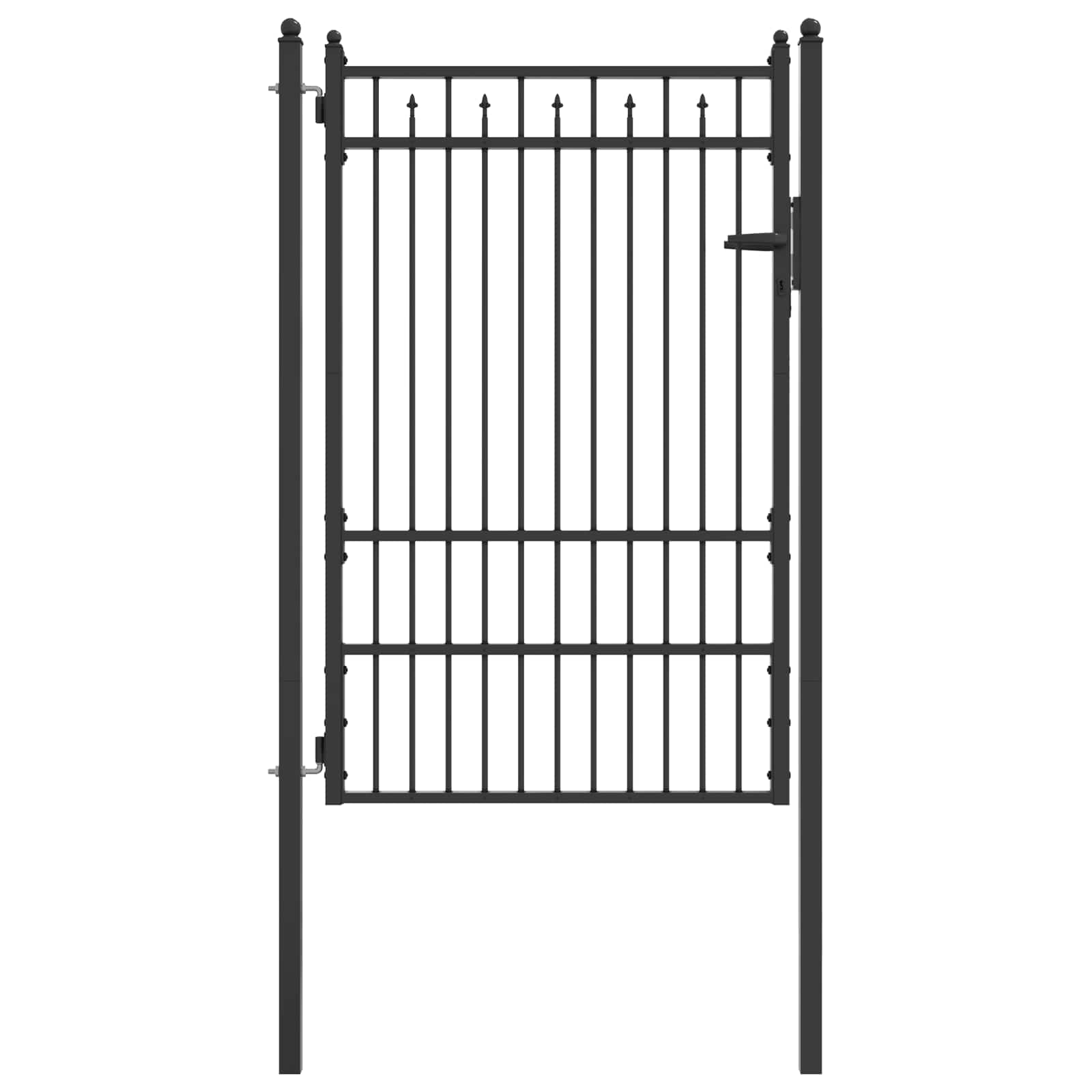 Zauntor HORST 100 x 75 cm Metall Schwarz Abschließbar