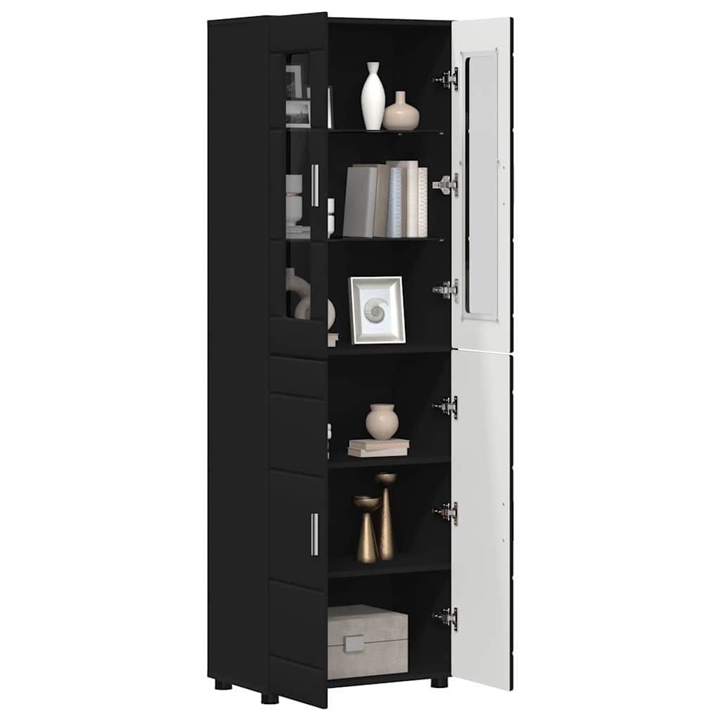 Highboard mit Regal FLORIN Weiß 60 x 35 x 182 cm Holzwerkstoff