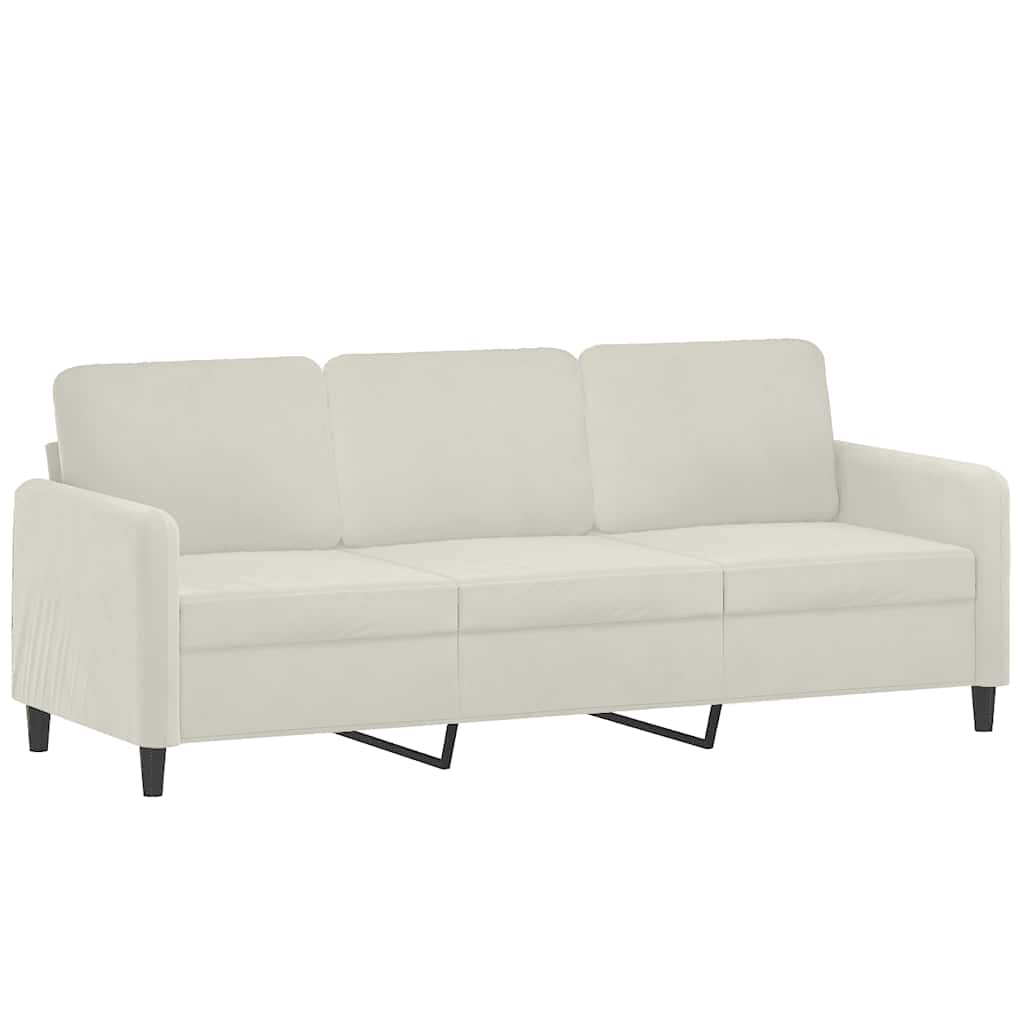 3-Sitzer-Sofa mit Hocker Rosa 180 cm Samt