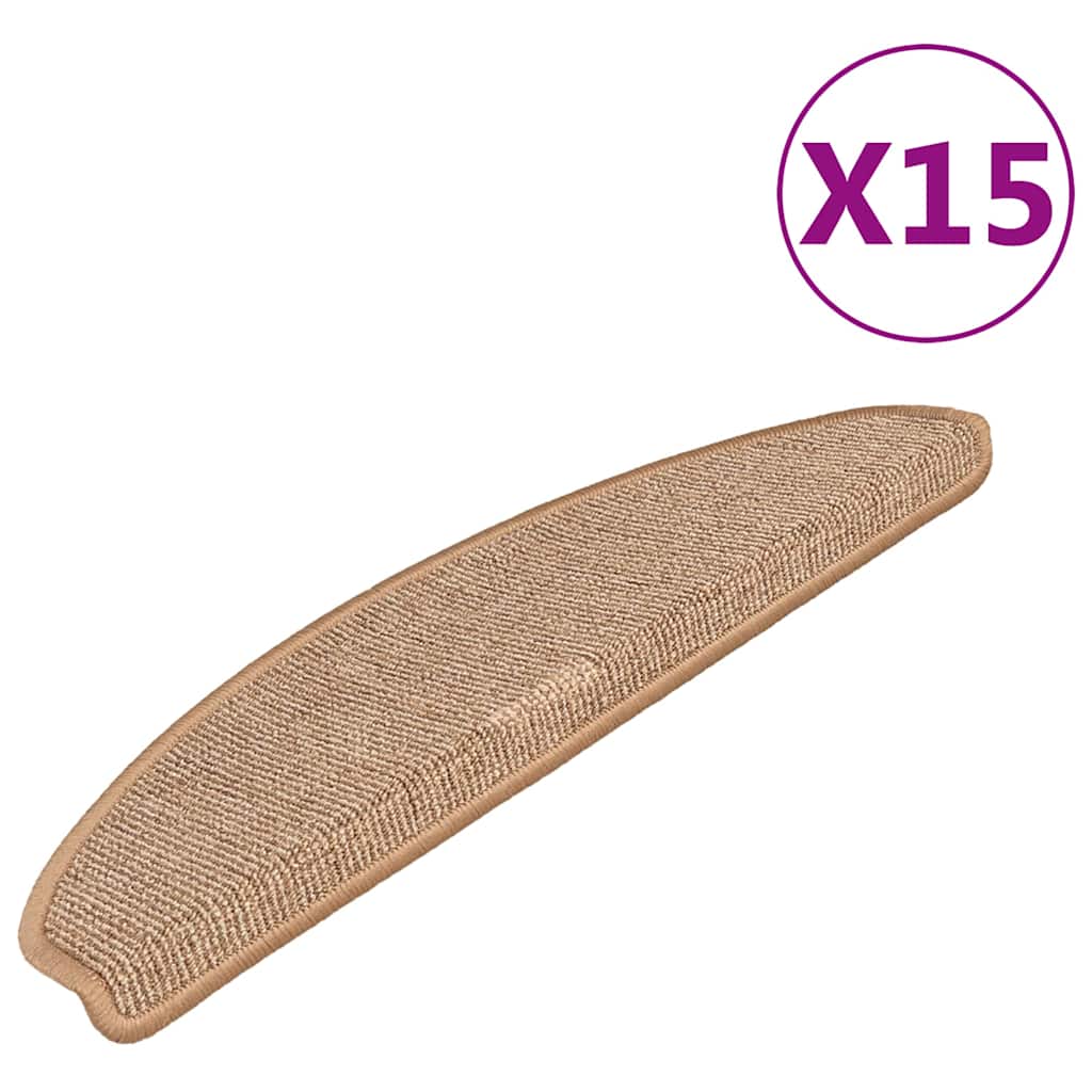 Stufenmatten 15 Stk. 56x17x3 cm Grau Halbrund