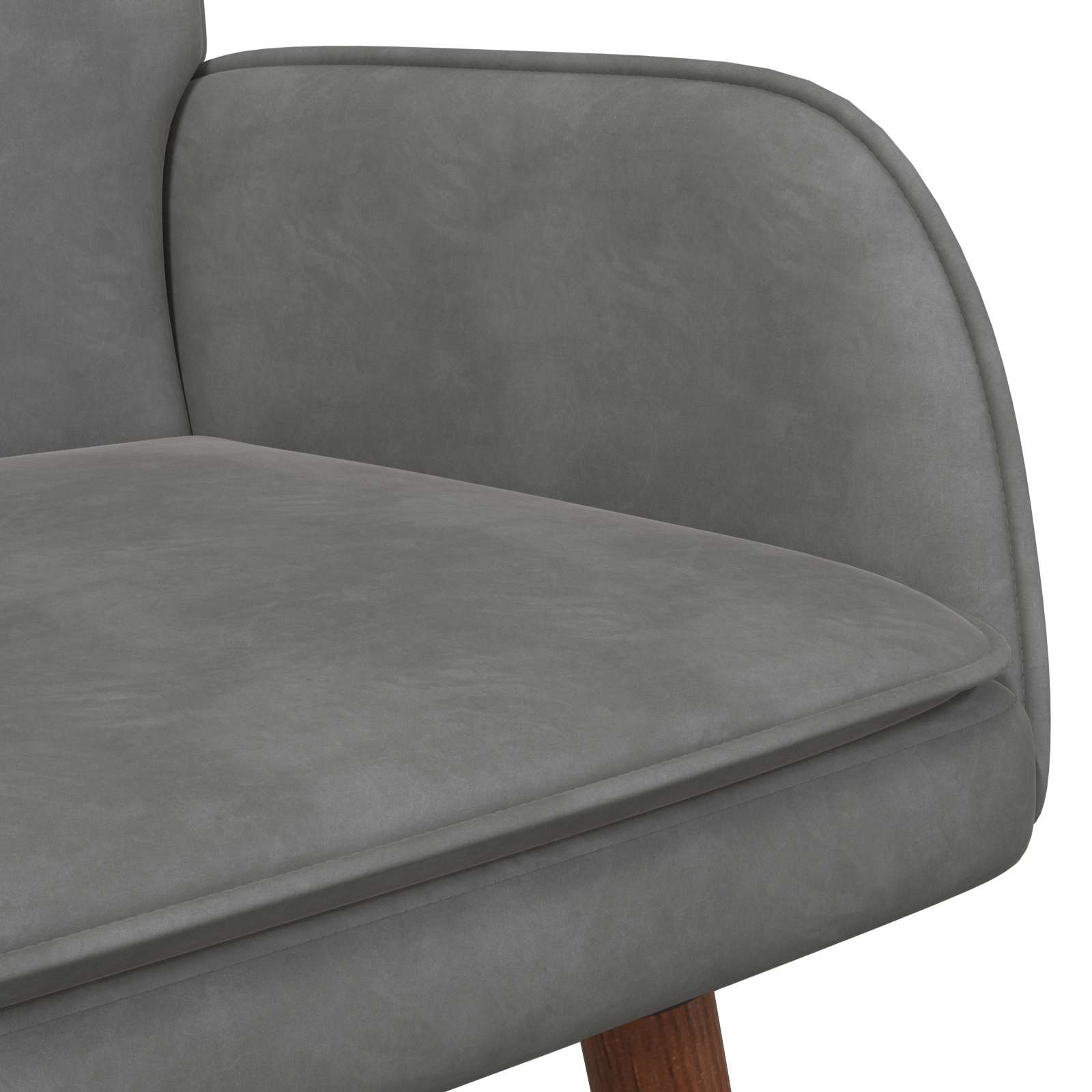 2-Sitzer Sofa Hellgrau 115 x 61 x 87 cm Samt (V)