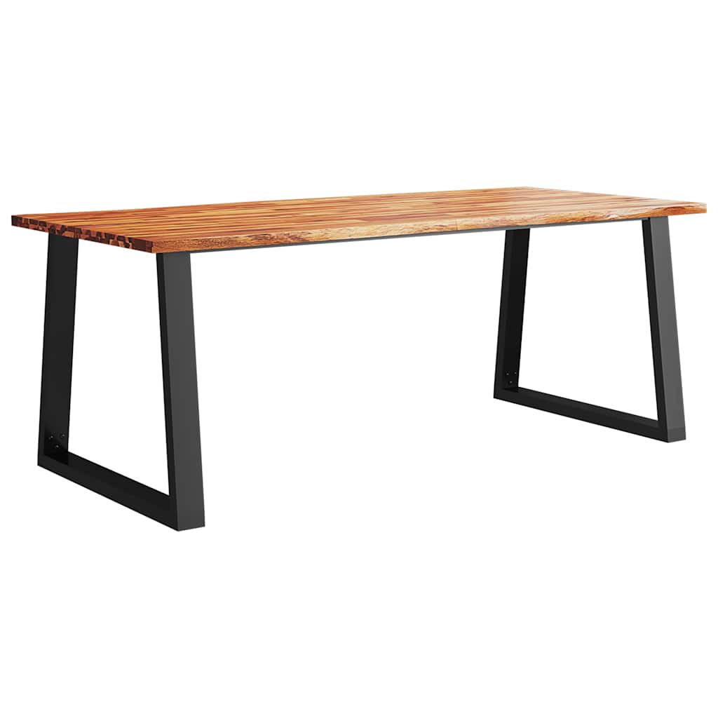 Esstisch Baumkante 140x80x75 cm Massivholz Akazie