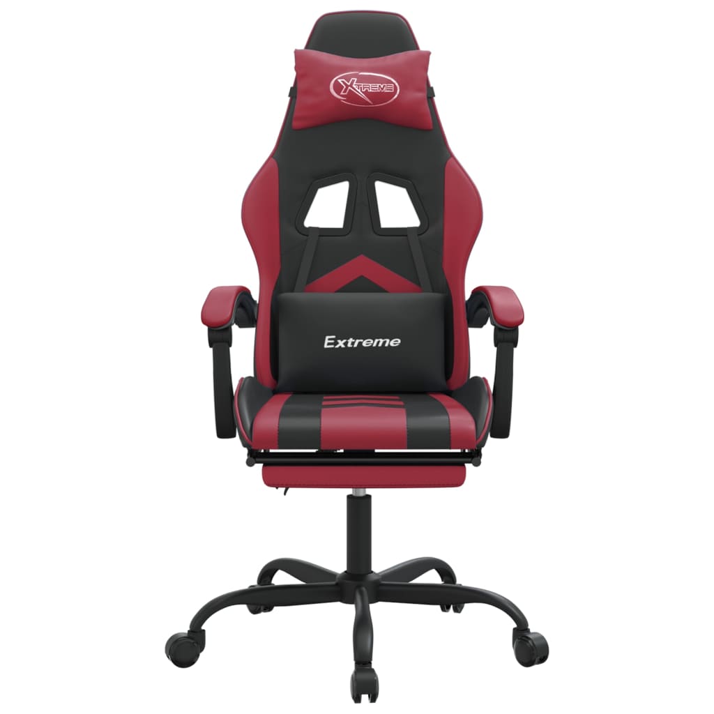 Gaming-Stuhl Drehbar Schwarz und Rot Kunstleder