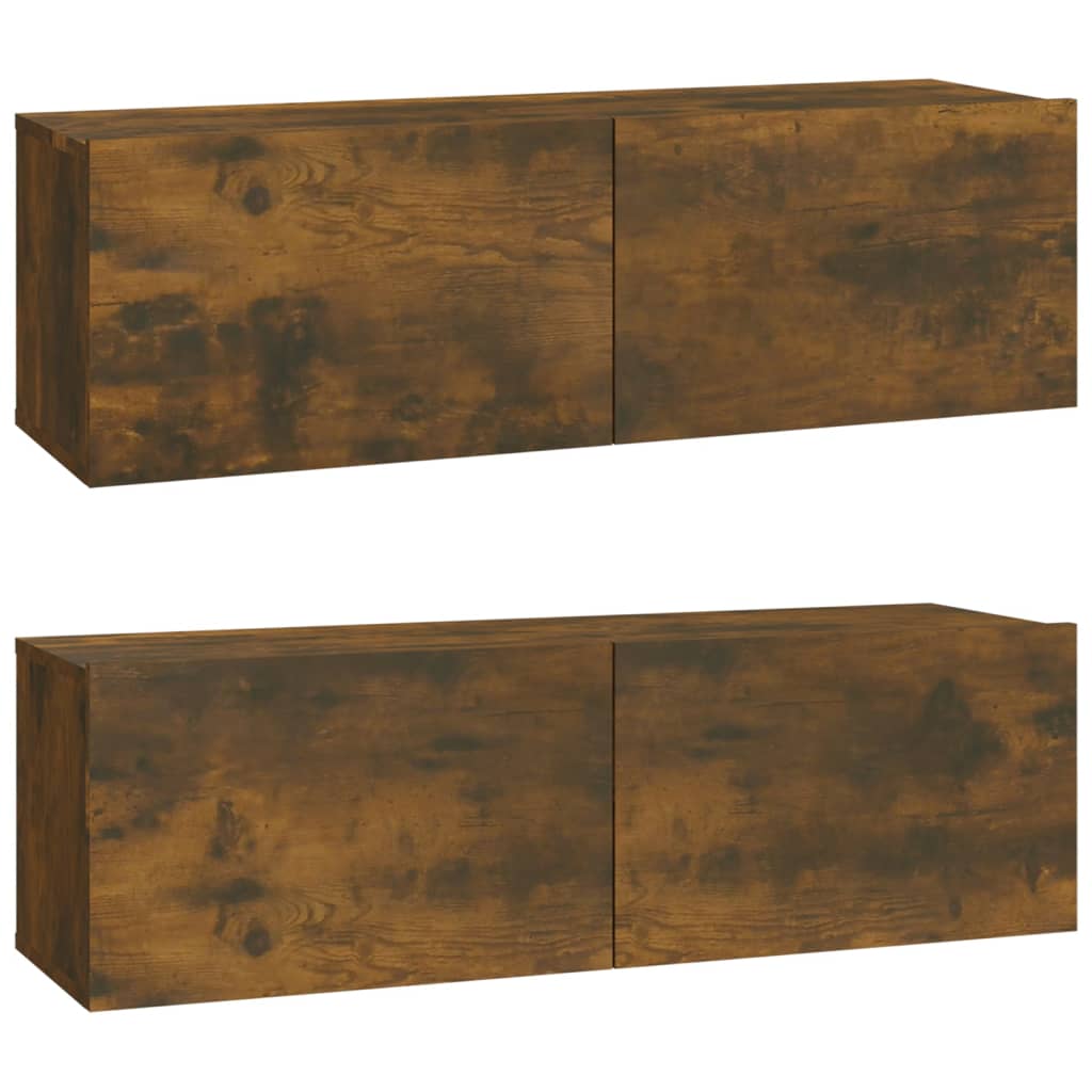 4-tlg. TV-Schrank-Set Weiß Holzwerkstoff