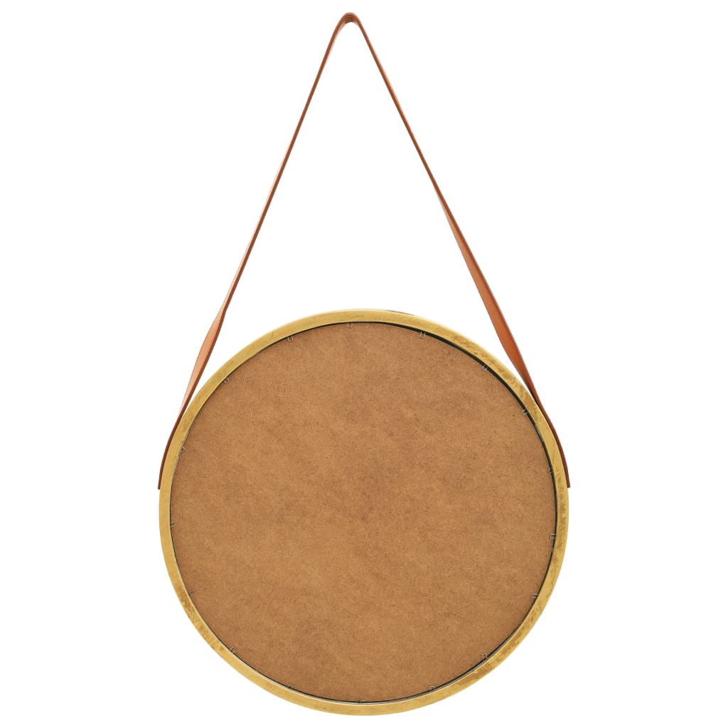 Wandspiegel mit Riemen 60 cm Golden