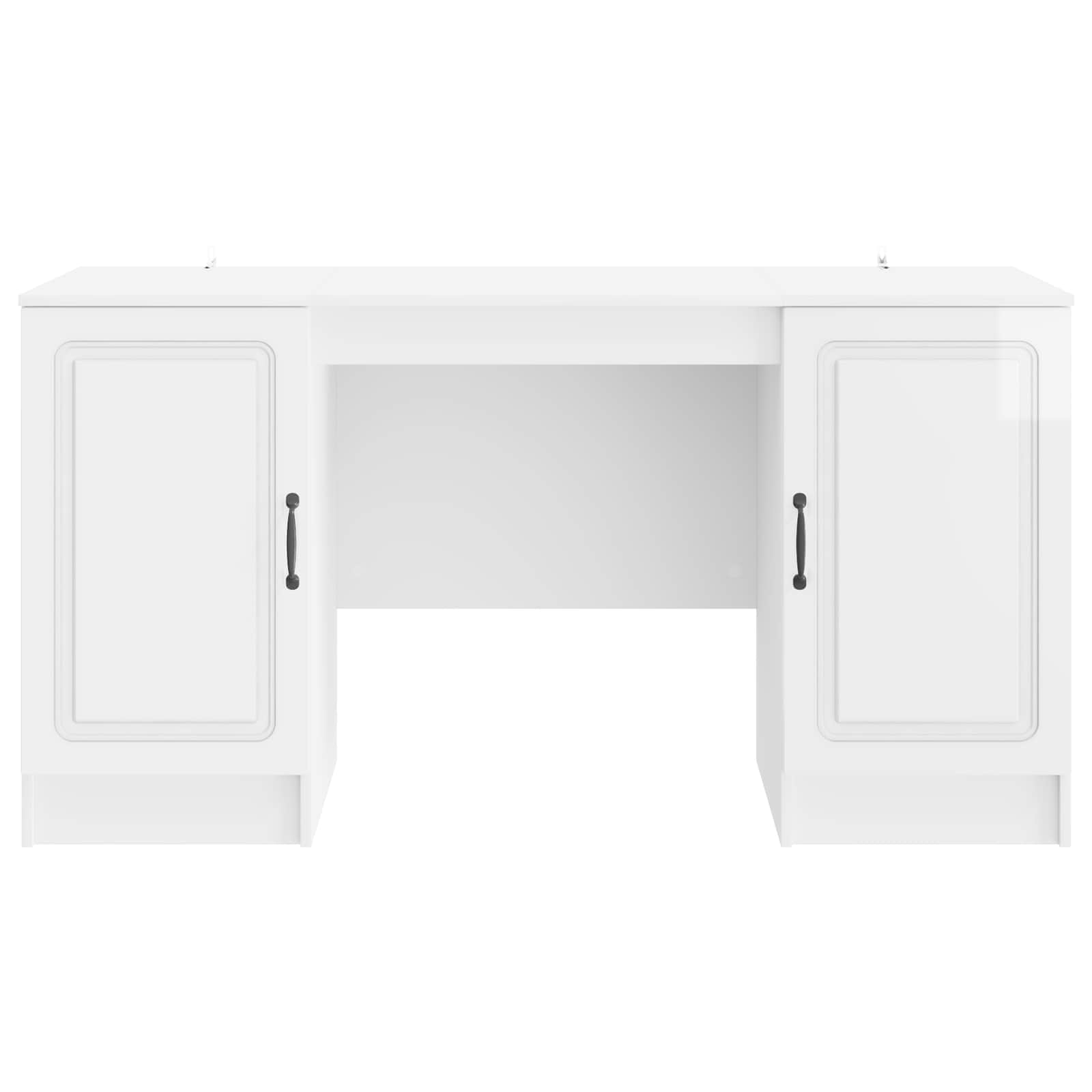 Schreibtisch mit Regal Schwarz 142,5 x 50 x 75 cm Holzwerkstoff