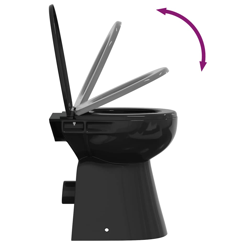 Randloses WC 7 cm Extra Höhe Soft-Close Keramik Weiß