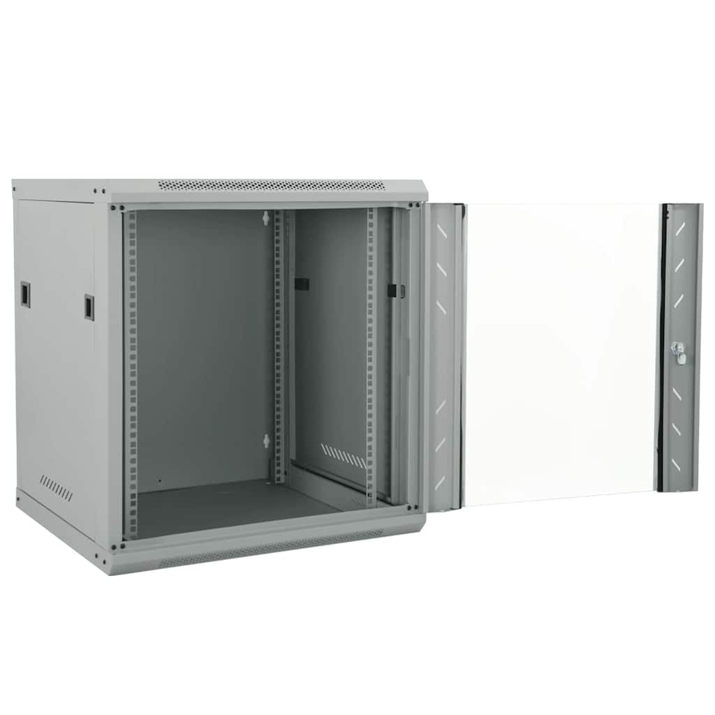 Netzwerkschrank mit Speicher Grau 60 x 45 x 28 cm Stahl