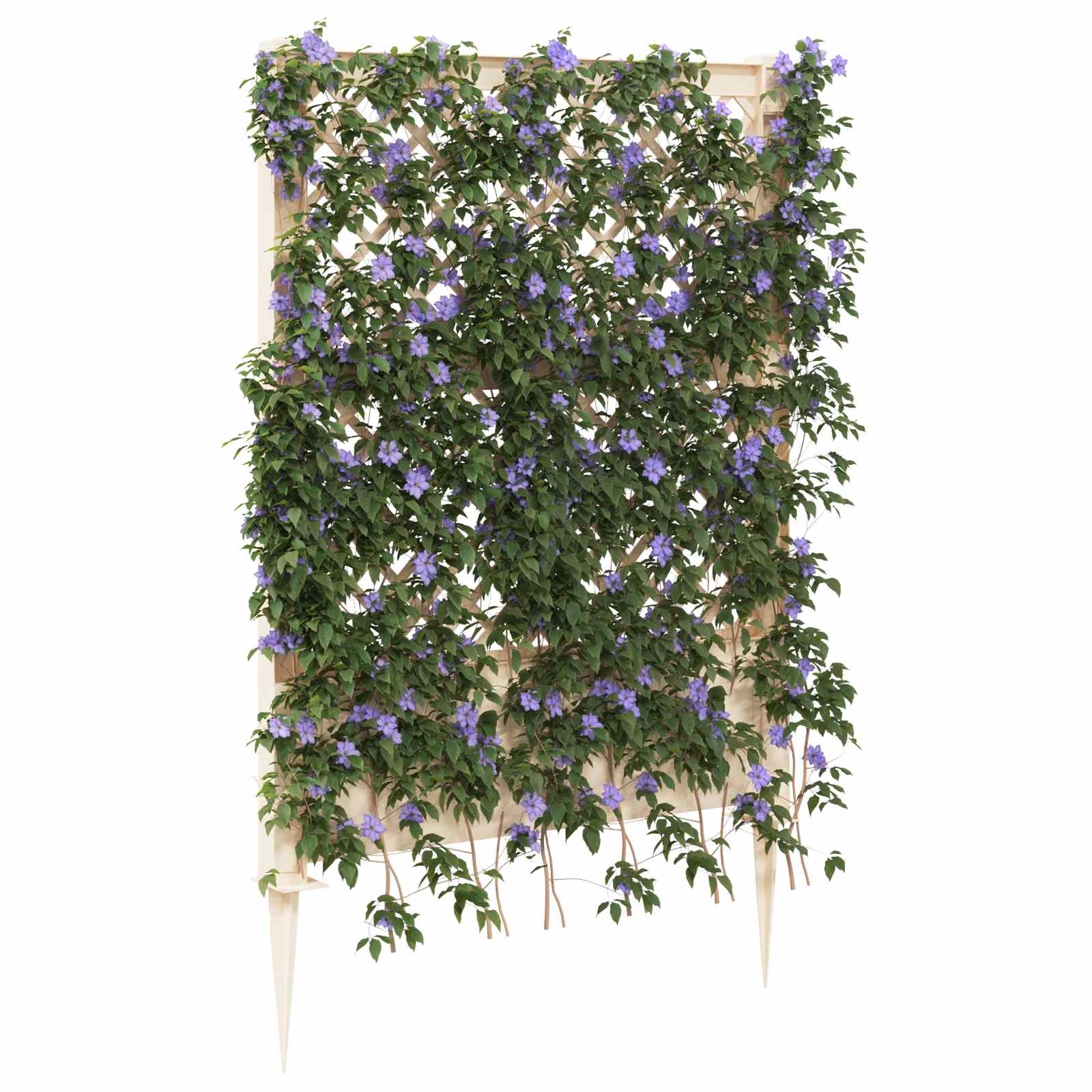 Trellis mit Spike Weiß 99 x 6 x 165 cm PP
