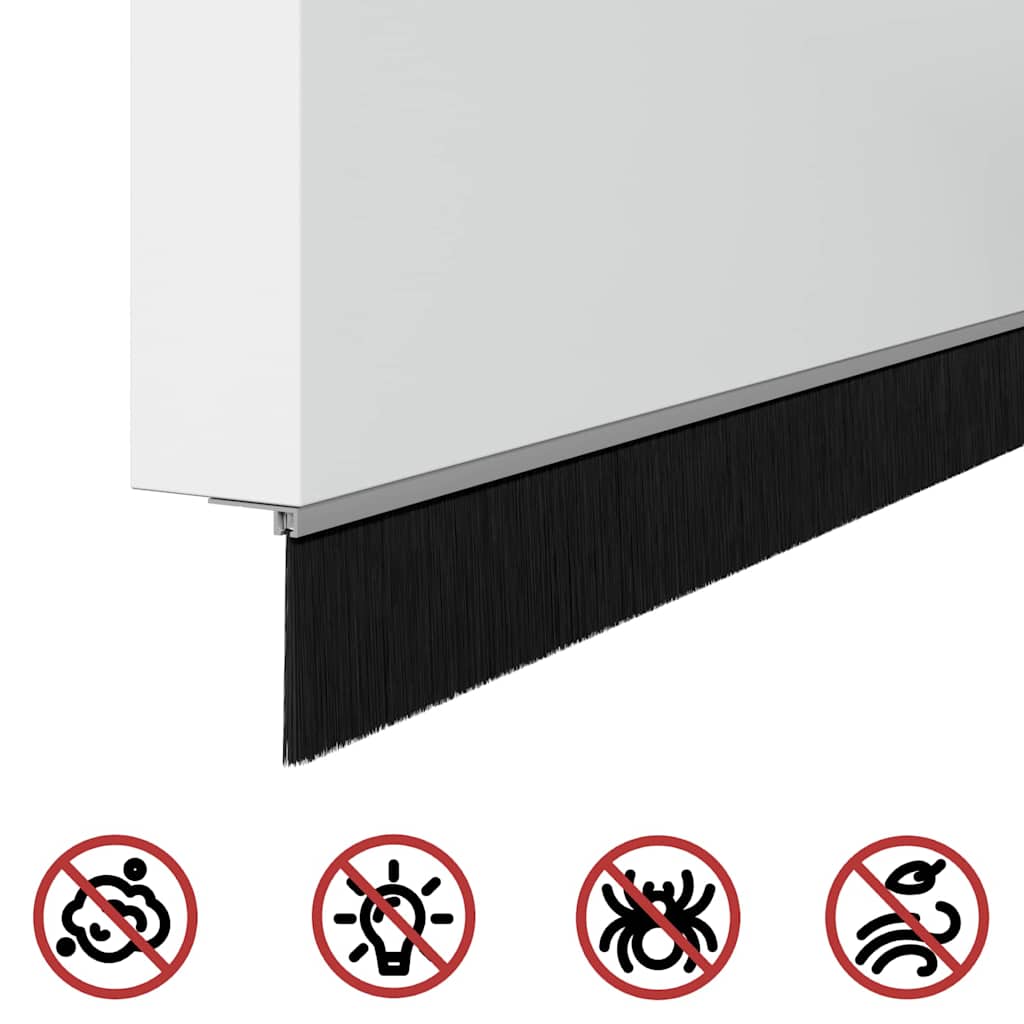 Aufsteck Türbürstendichtungen 2 pcs Braun 100 cm
