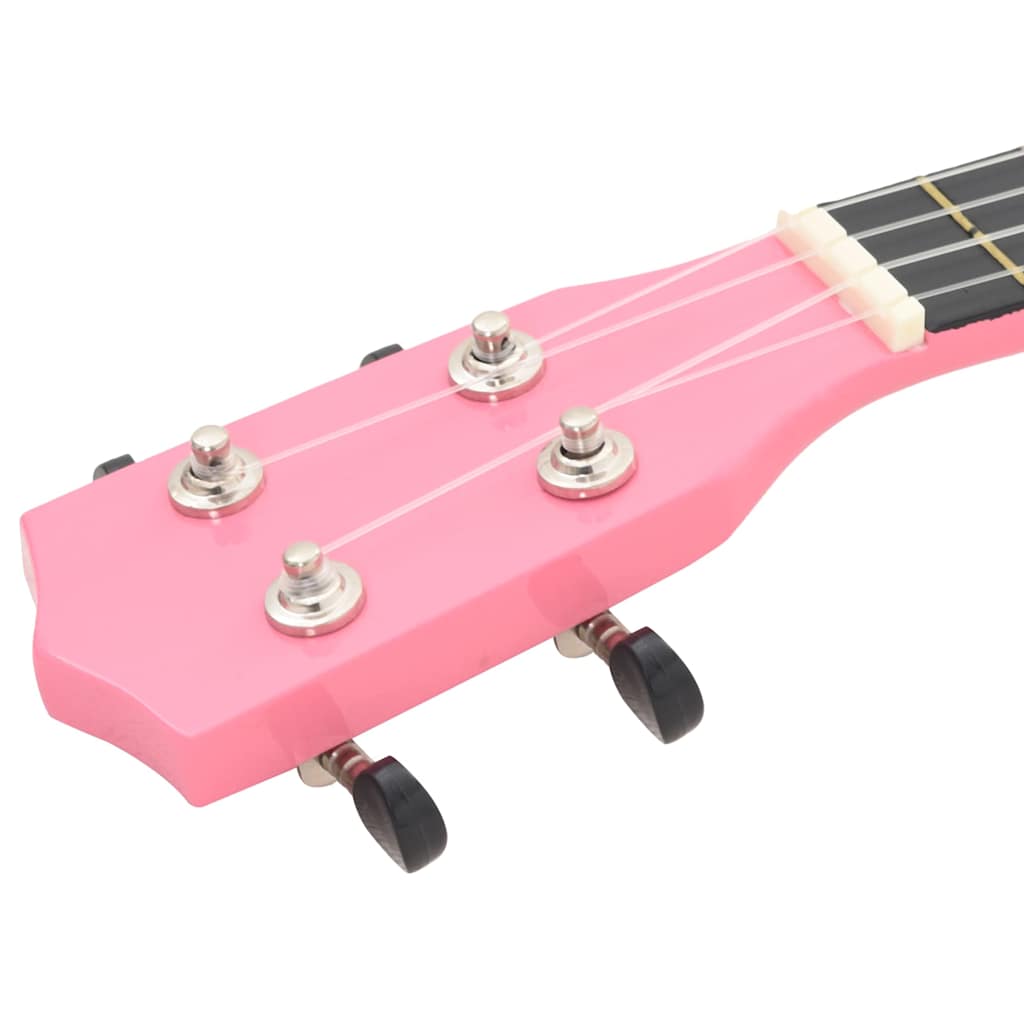 Sopran Ukulele Set für Kinder mit Tasche Dunkles Holz 21