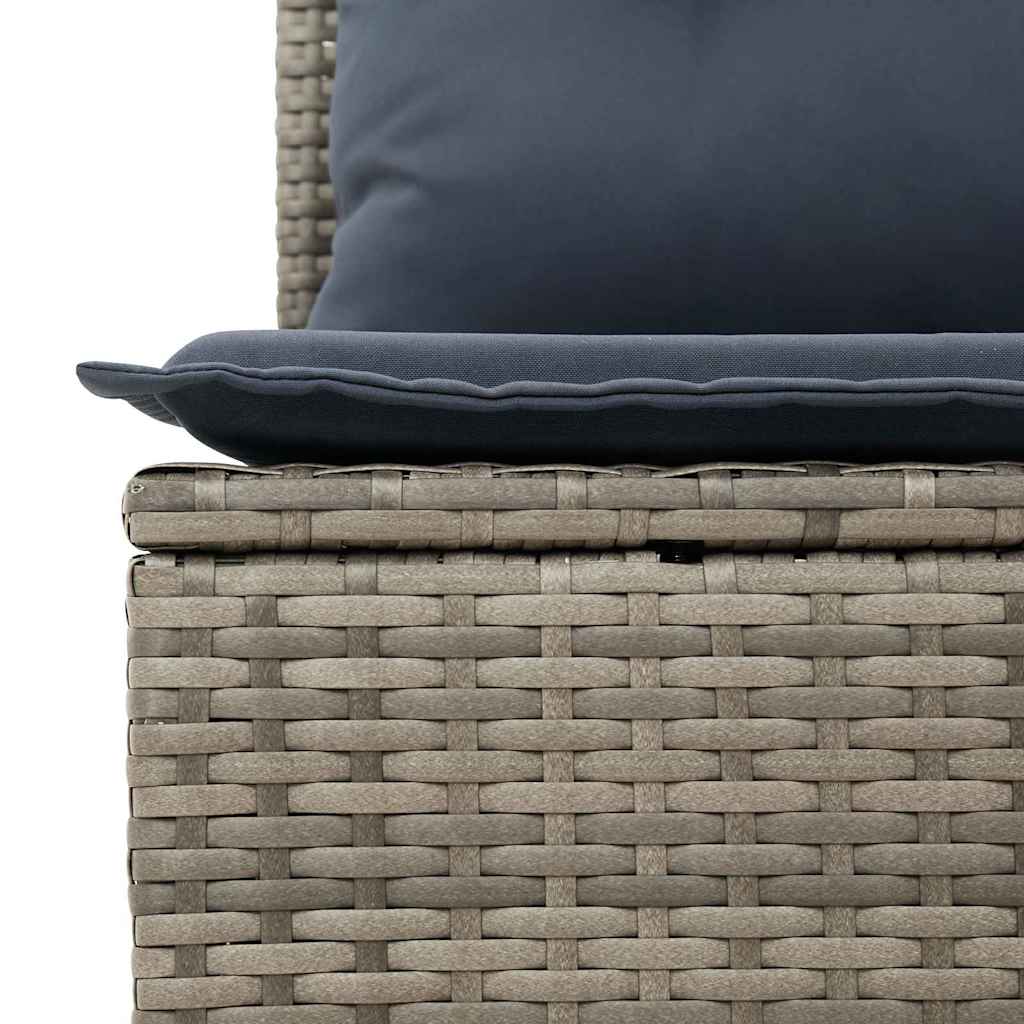 Garten Essgruppe mit Kissen 6 pcs Grau und Marineblau